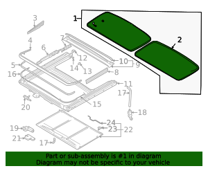 2003-2014 Volvo XC90 Sunroof Glass 31385988 | TascaParts.com