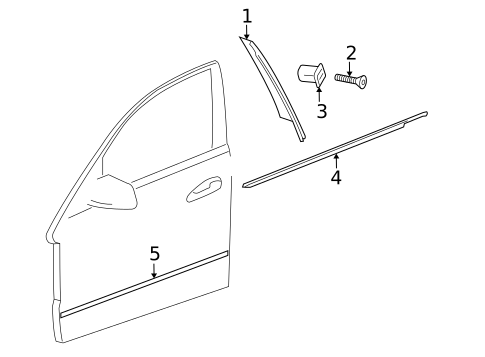 Exterior Trim - Front Door for 2013 Mercedes-Benz E 63 AMG&reg; #0