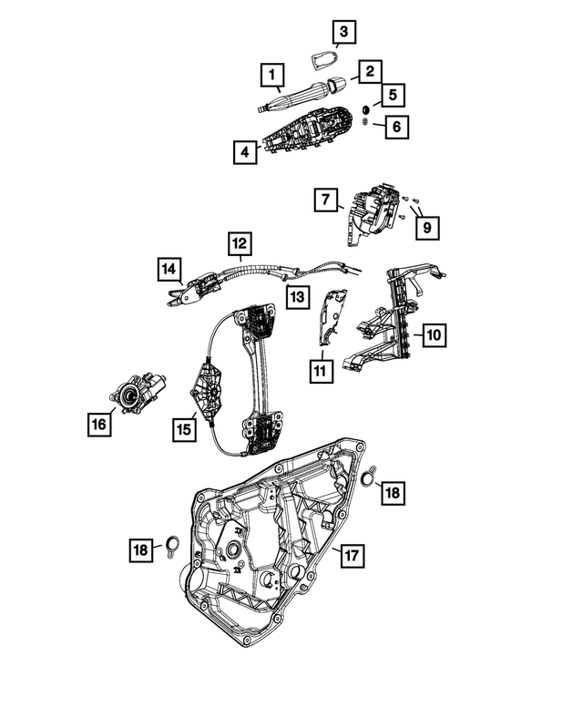 1YB57KARAB - : Door Handle Cap, Right for Mopar Image
