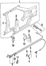 B45751870 - Body: Mud Guard for Mazda: Protege Image