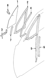6812289111 - Body: Vent Glass for Toyota: 4Runner, Pickup Image