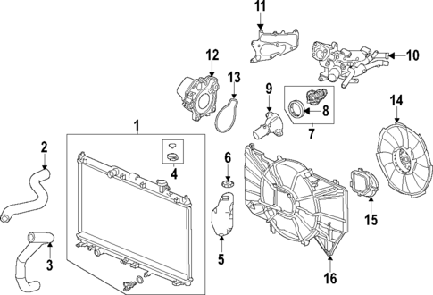 Radiator & Components for 2014 Honda Accord #2