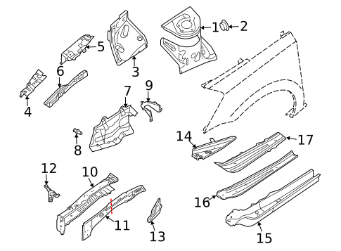 Structural Components & Rails for 2005 Nissan Quest #0
