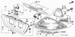 75525SD4013 - Electrical/Exhaust/Heater/Fuel: CLIP, RR. PANEL GARNISH for Honda Image