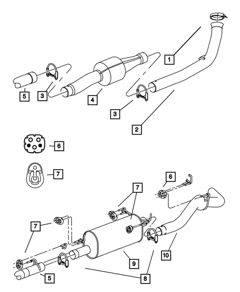Exhaust System for 2003 Dodge Ram 2500 #1