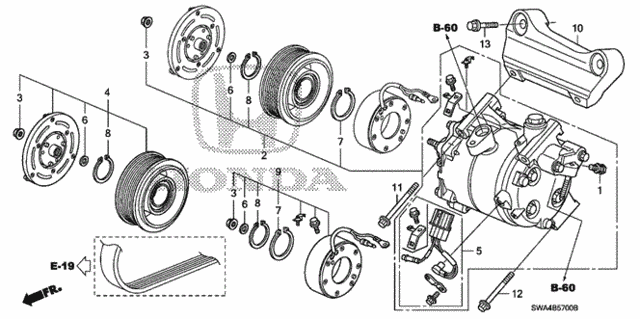 A/C Compressor for 2007 Honda CR-V #0