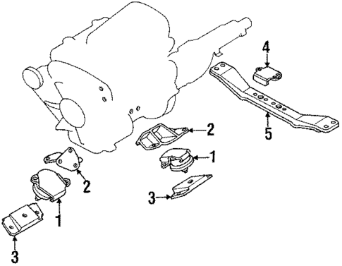 Engine & Trans Mounting for 1988 Nissan Pathfinder #0
