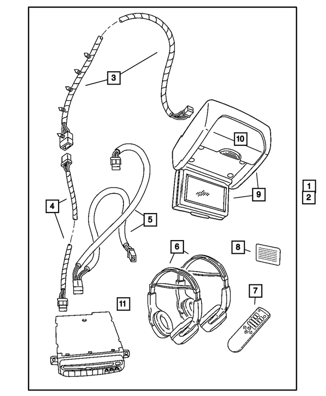 4685999AC - Mopar Accessories - Component Parts: Compact Disc Changer Wiring for Mopar Image
