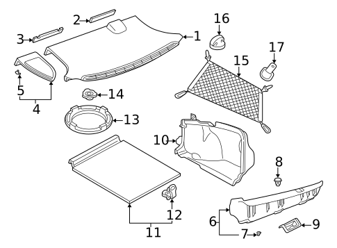 Interior Trim - Rear Body for 2007 Saab 9-5 #0