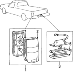 MB527093 - Electrical: Tail Lamp Assembly for Mitsubishi: Mighty Max Image
