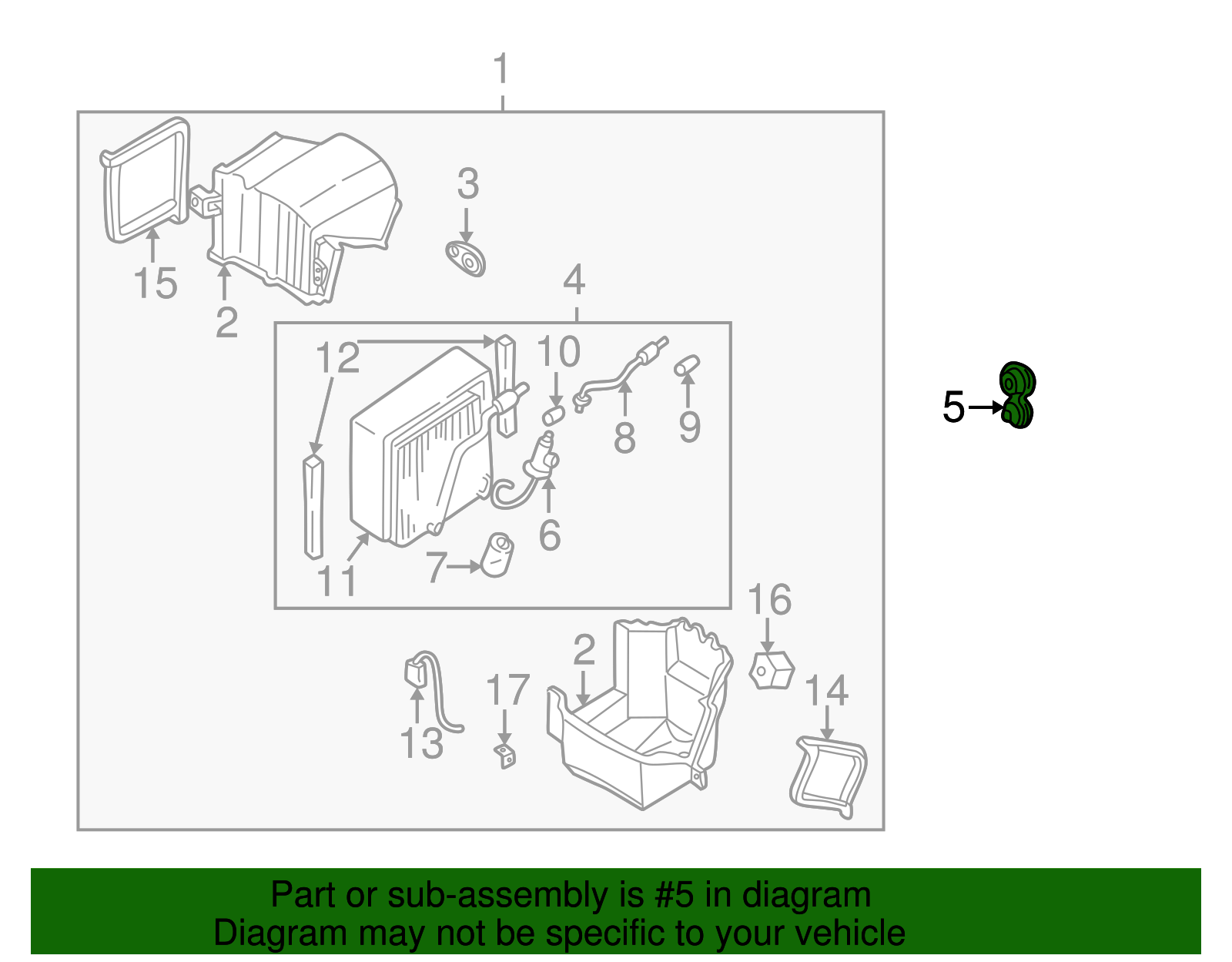 Evaporator Core Grommet - Nissan (92570-01J00)