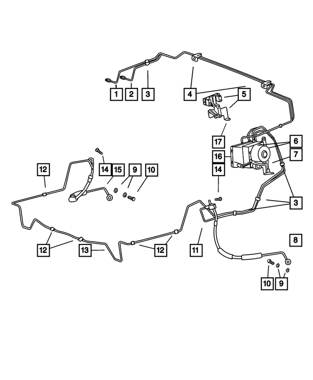 52128311AC - : Brake Hose, Left for Mopar Image