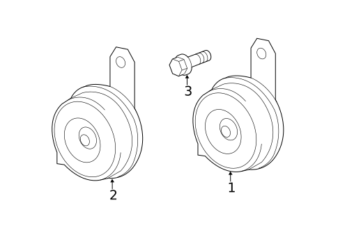 Universal Low Tone Horn Disc For Toyota Corolla, Avalon, Highlander, RAV4, Tacoma - Replaces 865200D060