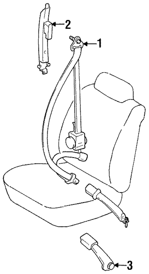 Front Seat Belts for 1996 Lexus LX450 #0