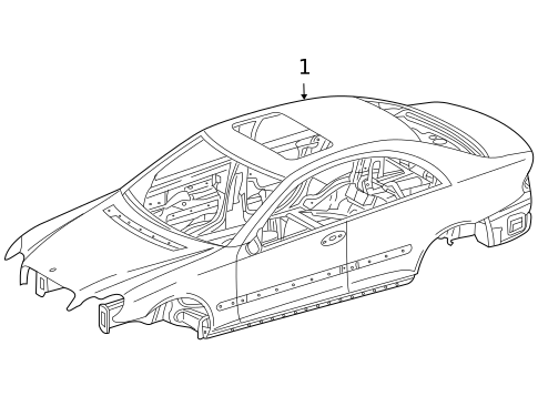 Body Shell for 2007 Mercedes-Benz CLK350 #0