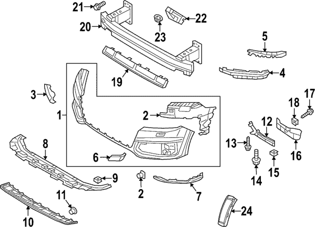 4M0807065AEGRU - Body: Bumper Cover for Audi Image