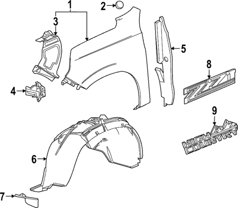 Fender & Components for 2022 Chevrolet Tahoe #0