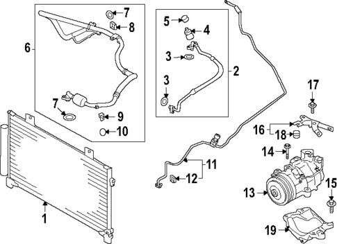 Condenser, Compressor & Lines for 2025 Subaru Forester #0