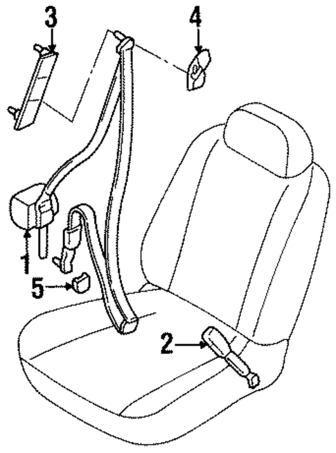 Seat Belt for 1995 Nissan Altima #0