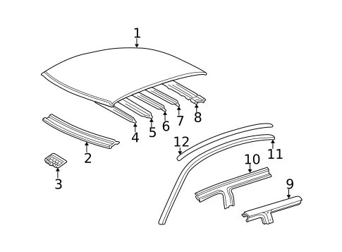 Roof & Components for 2001 Toyota Avalon #0