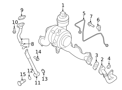 Turbocharger & Components for 2009 Volkswagen Jetta #1