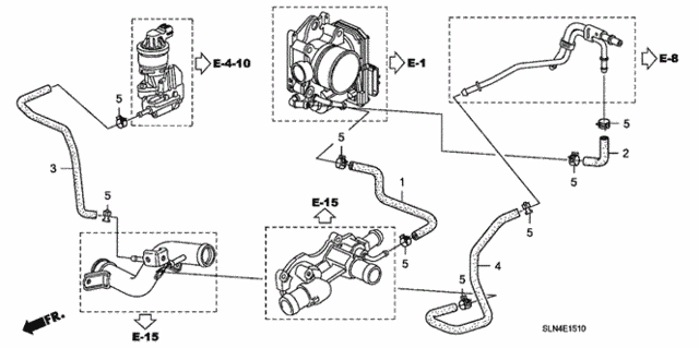 Water Hose for 2008 Honda Fit #0