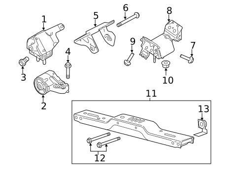 Engine & Trans Mounting for 2010 Ford F-150 #0