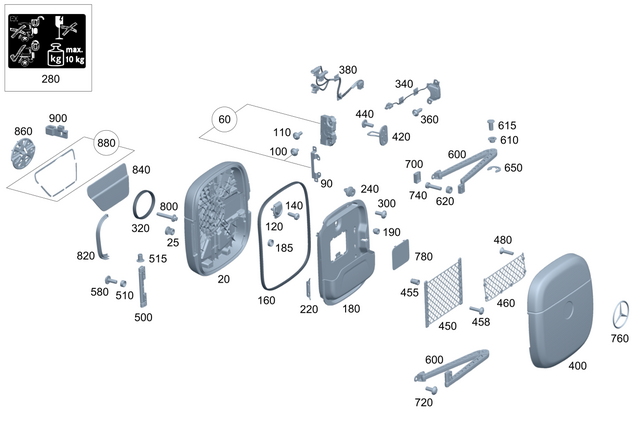 4658902100 - Case and Container: Storage Container for Mercedes-Benz: G580 Image image