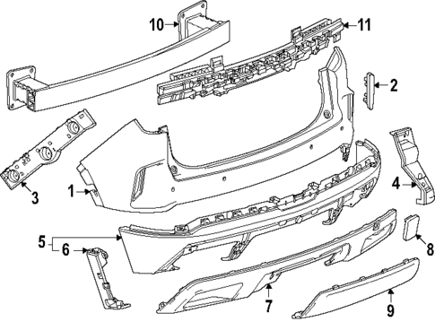 Bumper & Components - Rear for 2025 Cadillac XT4 #0