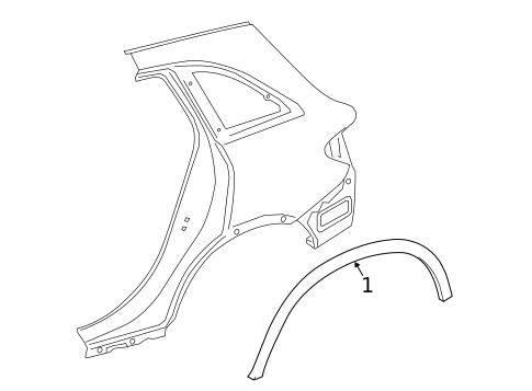 Exterior Trim - Quarter Panel for 2018 Mercedes-Benz GLC350e #0