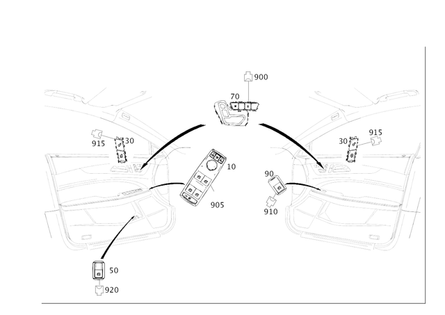 2129056100 - Electrical System: Switch Block for Mercedes-Benz: CLS400, CLS550, CLS63 AMG, CLS63 AMG S, E250, E350, E400, E550, E63 AMG, E63 AMG S Image image