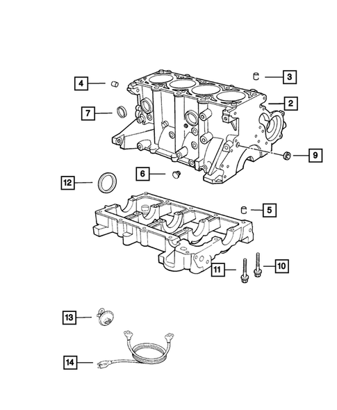 Cylinder Block for 2002 Chrysler PT Cruiser #0