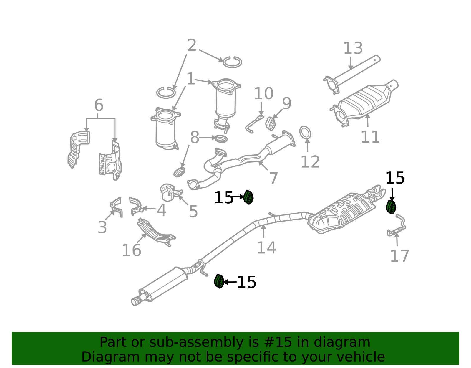 Front Exhaust Muffler Pipe Hanger For Nissan Rogue Sentra 2011-2022 – WELLWER 20651-JG30A