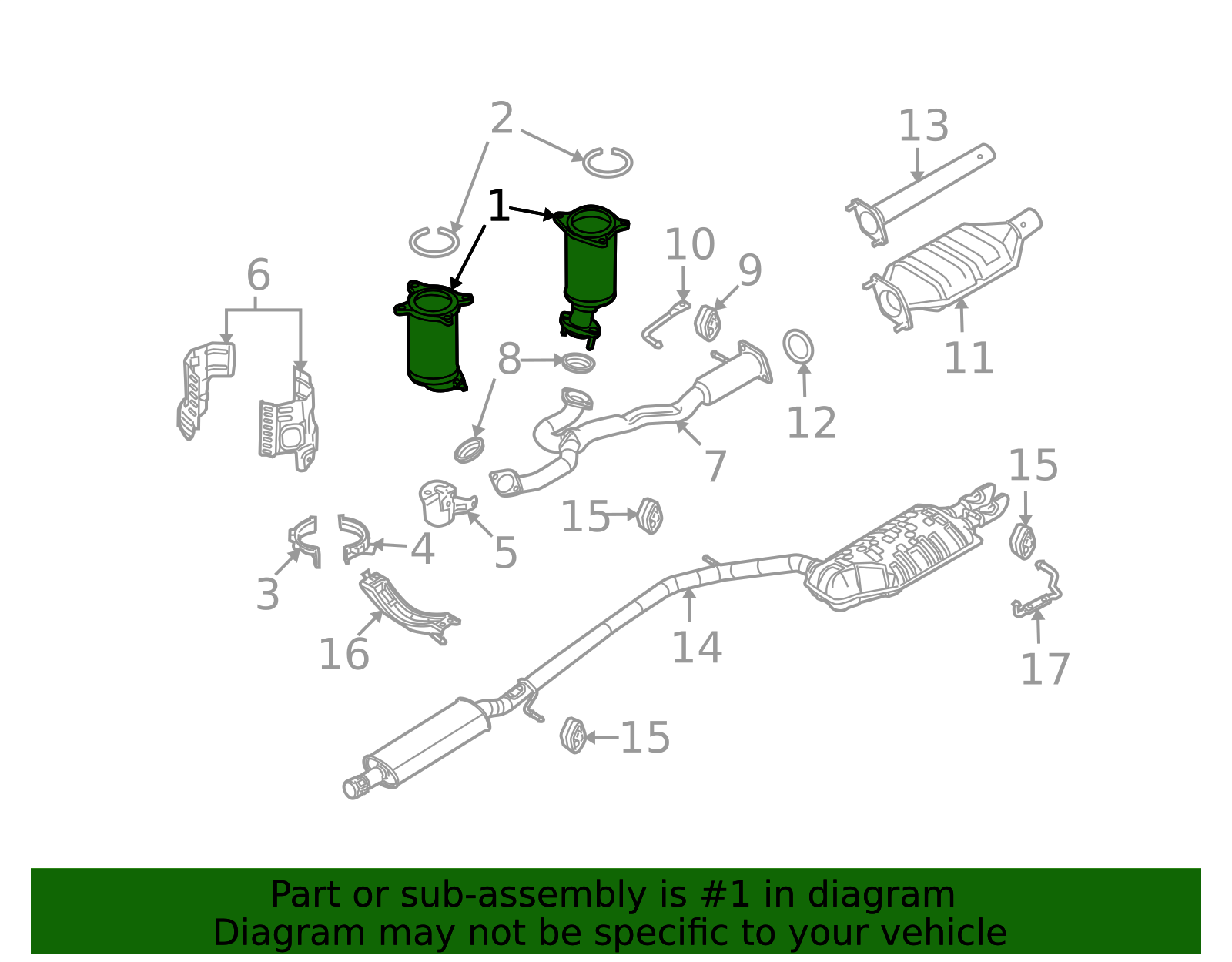 JT Catalytic Converter For Nissan Murano (2009-2014, 3.5L) - EPA