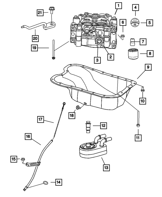 68745338AA - 2.4L Gas; Engine: Balance With Oil Pump Shaft Package for Mopar Image