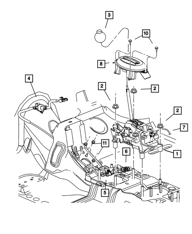 4668868AF - Automatic Transaxle 4 Speed: Transmission Shifter for Mopar Image