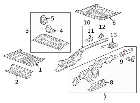Rear Floor & Rails for 2016 Buick Envision #0