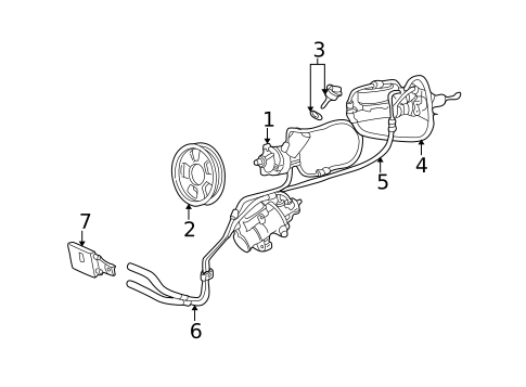 Pump & Hoses for 2001 Ford Excursion #0