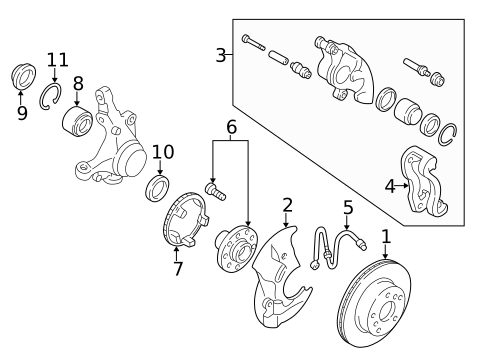 Wheel Bearings, Seals, & Related Components for 1996 Subaru Impreza #0