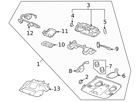 Overhead Console for 2012 Buick Enclave #1