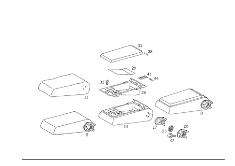 Folding Armrest for 1984 Mercedes-Benz 300SD #0
