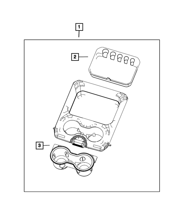 68740459AA - Interior Trim: Cup Holder Liner for Mopar Image