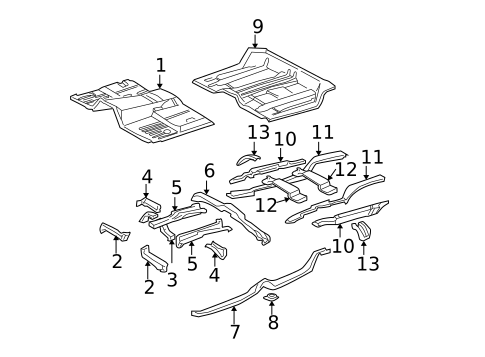 Floor for 2004 Chevrolet Suburban 2500 #0