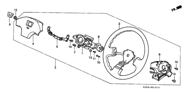 Steering Wheel (2) for 1991 Honda Civic #0