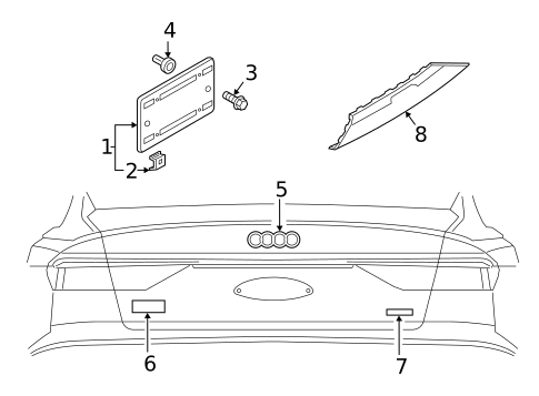 Exterior Trim - Lift Gate for 2022 Audi RS Q8 #0