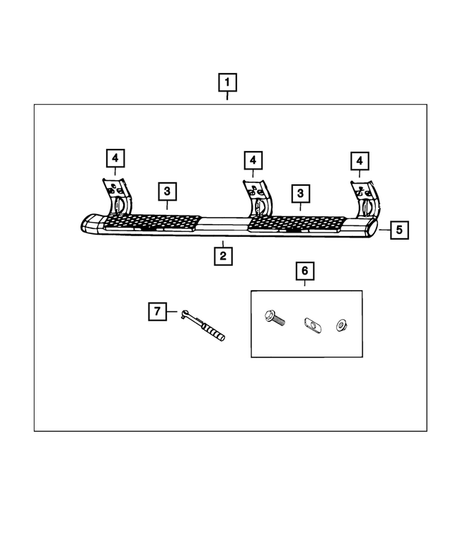82214074 - Mopar Accessories - Component Parts: Tubular Side Step Kit for Mopar Image image