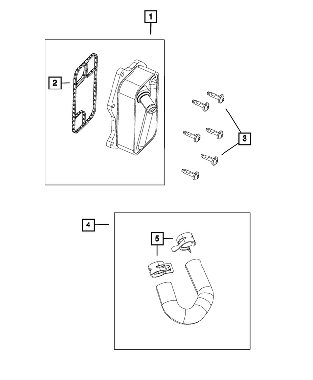 4893770AD - Engine: Engine Oil Cooler for Mopar Image