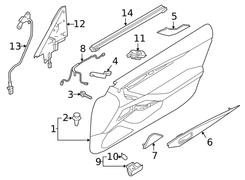Interior Trim - Door for 2019 INFINITI Q60 #0