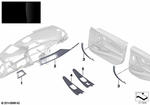 51417985008 - Individual Equipment: Trim Cover, Pull Strap, Right for BMW Image