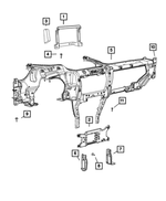 6505443AA - Interior Trim: Hex Head Screw for Chrysler: Pacifica, Voyager | Dodge: Grand Caravan | Jeep: Cherokee Image
